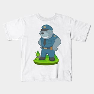 Dog Cop Police Kids T-Shirt